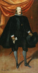 Portret van koning Filips IV gekleed in het zwart en dragend de Orde van het Gulden Vlies - School van Diego Velázquez — weergave van het kunstwerk