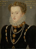 portret van Elisabeth van Oostenrijk, echtgenote van koning Karel IX van Frankrijk - School van François Clouet — weergave van het kunstwerk