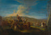 Een veldslag scène - Ecole de Giuseppe Zais — weergave van het kunstwerk