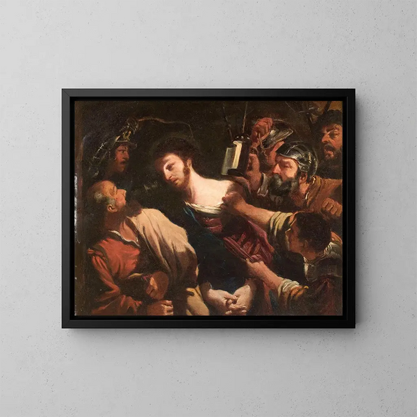 La Trahison du Christ - Ecole de Guercino — ingelijst kunstwerk aan de muur