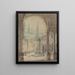 Hof van de Villa Pliniana - School van Hubert Robert — ingelijst kunstwerk aan de muur