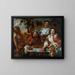 De satyr en de boer - School van Jacob Jordaens — ingelijst kunstwerk aan de muur