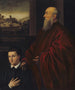 van Andrea Renier en zijn zoon Daniele - School van Jacopo Tintoretto — weergave van het kunstwerk