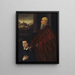 van Andrea Renier en zijn zoon Daniele - School van Jacopo Tintoretto — ingelijst kunstwerk aan de muur