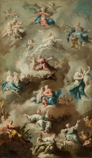 Follower of Johann Michael Rottmayr - Allegorical Religious Scene with the Virgin Mary.webp