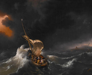 Follower of Ludolf Backhuysen - Christ In The Storm On The Sea Of Galilee.webp