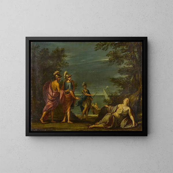 Armide verlaten door Rinaldo - School van Marcantonio Franceschini — ingelijst kunstwerk aan de muur