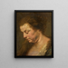 Studie voor een vrouwenhoofd - School van Peter Paul Rubens — ingelijst kunstwerk aan de muur