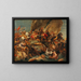 De Slag der Amazones - School van Peter Paul Rubens — ingelijst kunstwerk aan de muur