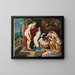 De meisjes van Cécropios die de baby Érichthonios ontdekken - School van Peter Paul Rubens — ingelijst kunstwerk aan de muur