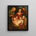 La Sainte Famille avec sainte Élisabeth et l'enfant saint Jean - École de Peter Paul Rubens — ingelijst kunstwerk aan de muur