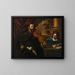 Homer die viool speelt in gezelschap van een leerling - School van Pier Francesco Mola — ingelijst kunstwerk aan de muur