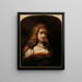 Buste van een jonge man - School van Rembrandt van Rijn — ingelijst kunstwerk aan de muur