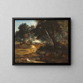 Bos van Fontainebleau van Jean-Baptiste-Camille Corot