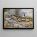 van een jongen met een emmer aan de rand van een rivier - Frances Fanny Wilmot Currey — ingelijst kunstwerk aan de muur