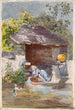 Woman washing clothes by a river - Frances Fanny Wilmot Currey — artwork view