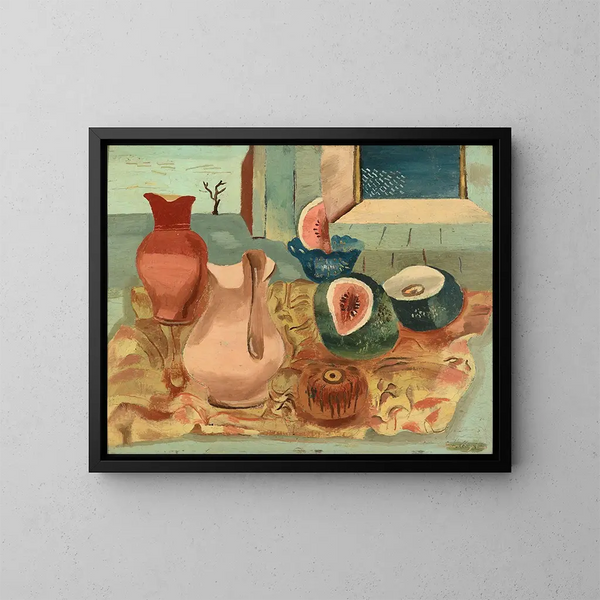 Gesneden meloenen - Frances Hodgkins — ingelijst kunstwerk aan de muur