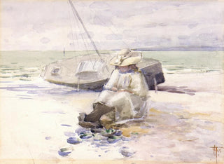 Frances Hodgkins - Girl on the beach.webp