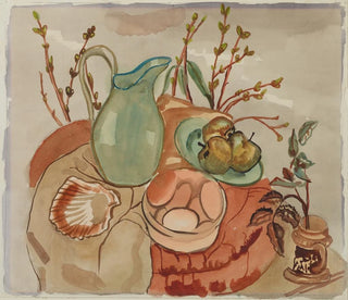 Frances Hodgkins - Still life with eggs and willow.webp