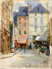 Straatscène in Nederland - Frances Hodgkins — weergave van het kunstwerk