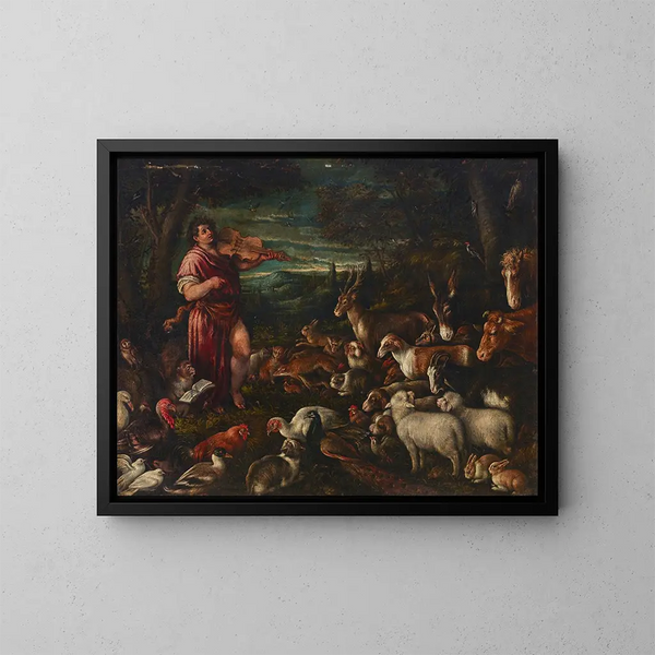 Orphée charmant les animaux - Francesco Bassano l'Ancien — ingelijst kunstwerk aan de muur