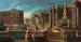 Vue d'une villa avec une fontaine, des jardins et des figures élégantes - Francesco Battaglioli — weergave van het kunstwerk