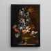 Still life with flower vase - Francesco Caldei — framed artwork on a wall