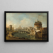 van een fantasierijke uitzicht op het kasteel Saint-Ange, Rome - Francesco Guardi — ingelijst kunstwerk aan de muur