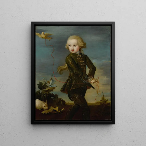 Portrait of a boy from the Gradenigo family, perhaps Ferigo - Francesco Guardi — framed artwork on a wall