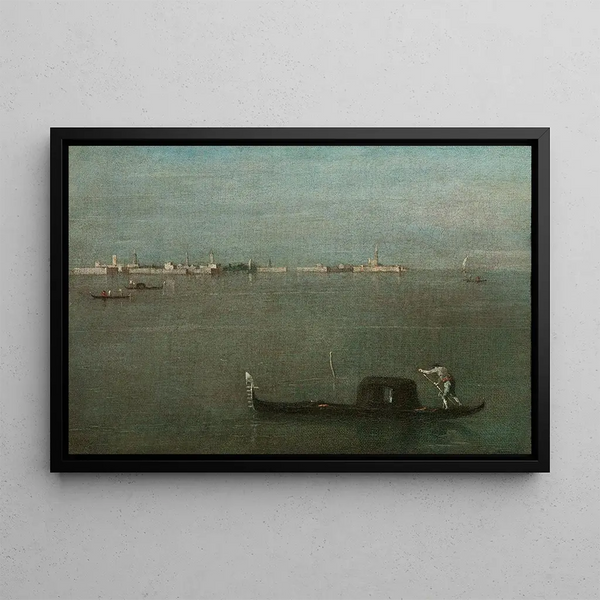 Francesco Guardi - The Grey Lagoon Gondolas on the Lagoon.webp