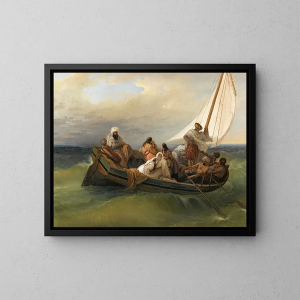 Fuite de Chios - Francesco Hayez — framed artwork on a wall