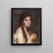 Girl with Hands Joined - Francesco Hayez — framed artwork on a wall