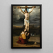 Madeleine Penitent at the Foot of the Cross - Francesco Hayez — framed artwork on a wall