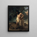 Samson and the Lion - Francesco Hayez — framed artwork on a wall
