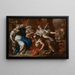 Minerve met Chronos en de Geschiedenis Studie voor een allegorie van het bewind van de Habsburgers in Napels - Francesco Solimena — ingelijst kunstwerk aan de muur