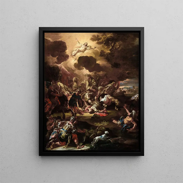 The Conversion of Saul - Francesco Solimena — framed artwork on a wall