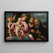 Maagd met Kind en engelen, Sint Antonius en donateur - Francesco Torbido — ingelijst kunstwerk aan de muur