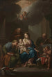 Esquisse de présentation pour La Sainte Famille avec sainte Anne, Joachim et Jean-Baptiste pour Santa Maria in Via Lata Rome - Francesco Trevisani — weergave van het kunstwerk