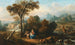 Landschapsschilderij met de rust tijdens de vlucht naar Egypte - Francesco Zuccarelli — weergave van het kunstwerk