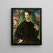 Portret van een Florentijnse edelman - Francesco de Rossi — ingelijst kunstwerk aan de muur