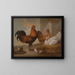 Kippen en hanen van de boerderij - Francis Barlow — ingelijst kunstwerk aan de muur