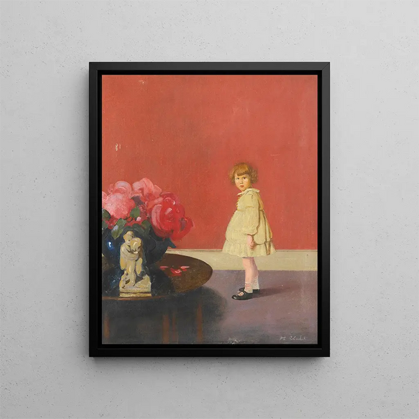 Portrait Painting of Anna - Francis Campbell Boileau Cadell — framed artwork on a wall