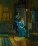 Aan het raam - Francis Coates Jones — weergave van het kunstwerk