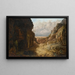Agar en Ismaël in een ver rotsachtig landschap - Francis Gold — ingelijst kunstwerk aan de muur