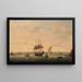 La Frégate Surprise bij anker voor de kust van Great Yarmouth, Norfolk - Francis Holman — ingelijst kunstwerk aan de muur
