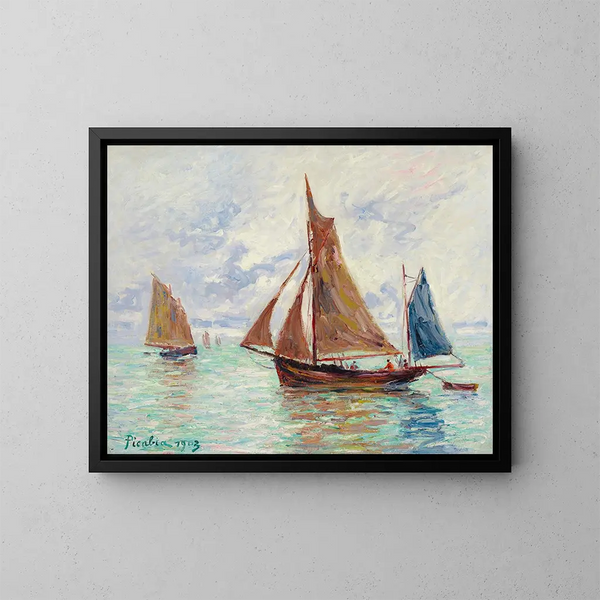 Vissersboten - Francis Picabia — ingelijst kunstwerk aan de muur