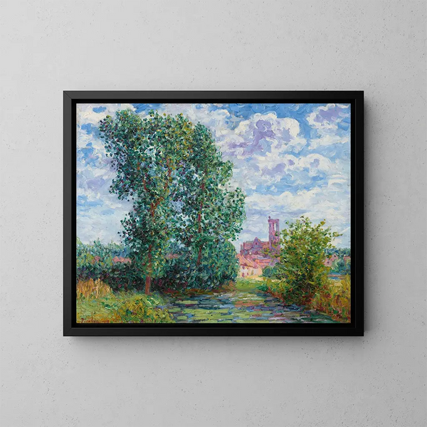 Effect van zonlicht tijdens onweersweer in Larchant - Francis Picabia — ingelijst kunstwerk aan de muur