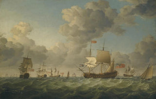 Francis Swaine - British MenOfWar Of The Red Squadron In A Stiff Breeze.webp
