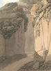 Entree van de Grot bij Posillipo Napels - Francis Towne — weergave van het kunstwerk