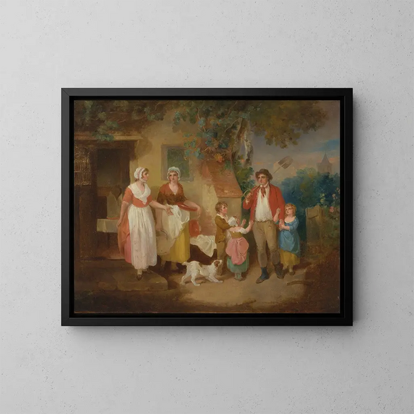 Evening - Francis Wheatley — framed artwork on a wall